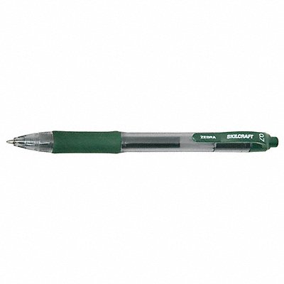 Gel Pen 0.7mm Point Green Ink PK12