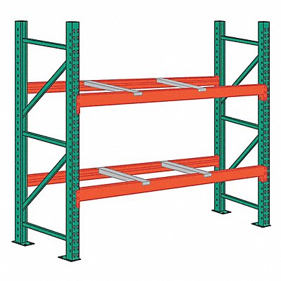 Pallet Rack Starter Unit 2 Shelves Steel