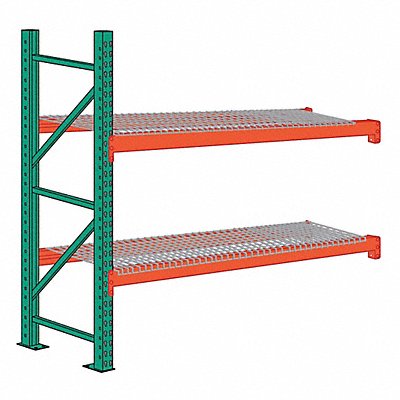 Pallet Rack Add-On Unit 2 Shelves Steel