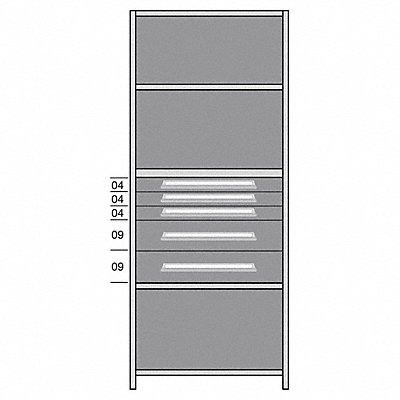 Shelf 85 H 36 W Steel 800 lb Capacity