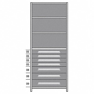 Shelf 85 H 36 W Steel 800 lb Capacity