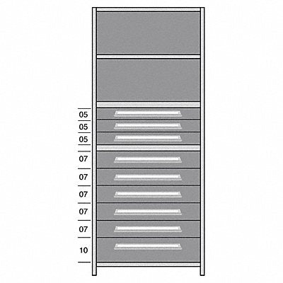 Shelf 85 H 36 W Steel 800 lb Capacity