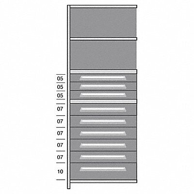 Shelf 85 H 36 W Steel 800 lb Capacity