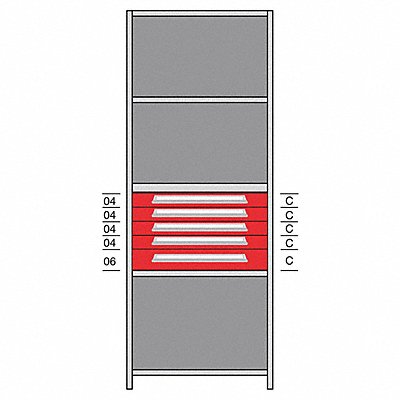 Shelf 85 H 36 W Steel 800 lb Capacity