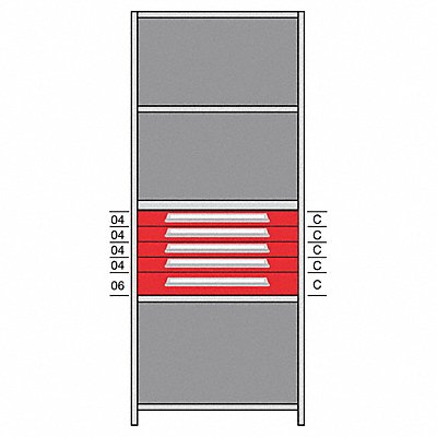 Shelf 85 H 36 W Steel 800 lb Capacity