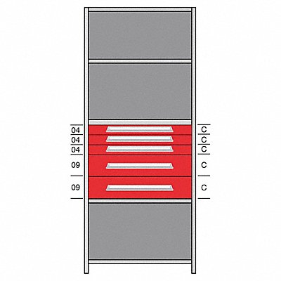 Shelf 85 H 36 W Steel 800 lb Capacity