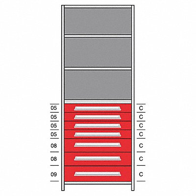 Shelf 85 H 36 W Steel 800 lb Capacity