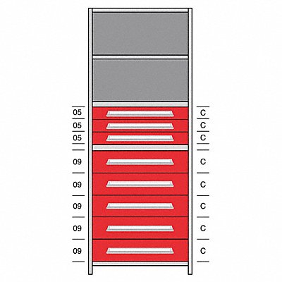 Shelf 85 H 36 W Steel 800 lb Capacity