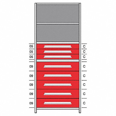 Shelf 85 H 36 W Steel 800 lb Capacity