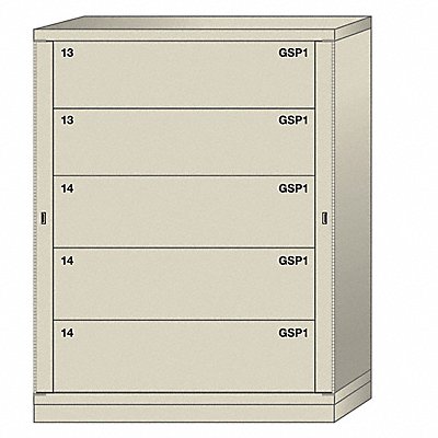 Modular Drawer Cabinet 59-1/4 H Putty