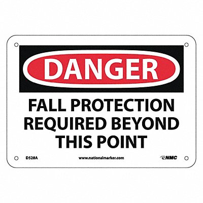 Danger Fall Protection Required Beyond T