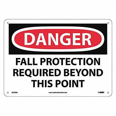 Danger Fall Protection Required Beyond T