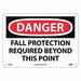 Danger Fall Protection Required Beyond T