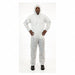 Coverall w/Hood L White PK25