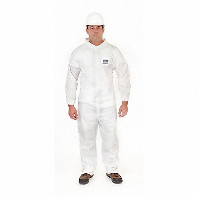 Coverall Elastic Wrist S White PK25