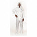 Microporous Coverall w/Hood S White PK25