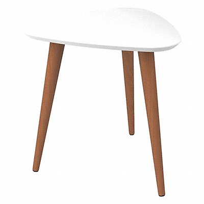 End Table High Triangle Wht 19.68 