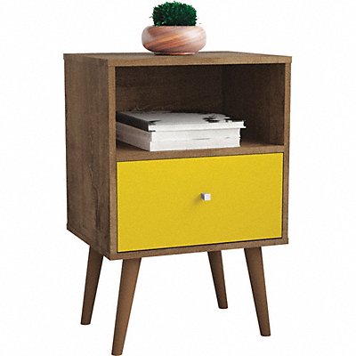 Nightstand Mid CenturymBrown/Yellow
