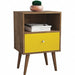 Nightstand Mid CenturymBrown/Yellow