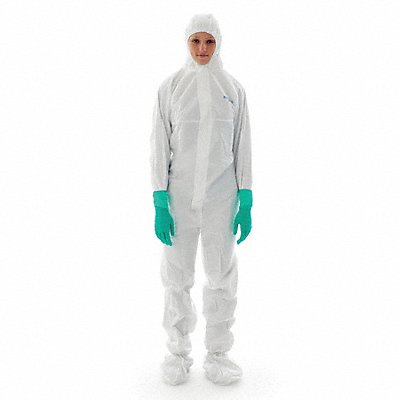 Coveralls S Wht Non-Porous Film Lam PK20