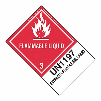 Flammable Liquid Label UN1197 PK500