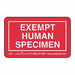 Exempt Specimen Label Human PK1000