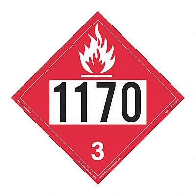 Flammable Liquid Placard 1170 PK25