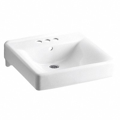 Bathroom Sink 7-1/2 H 20 L 18 W White