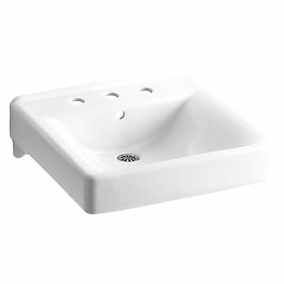 Bathroom Sink 7-1/2 H 20 L 18 W White