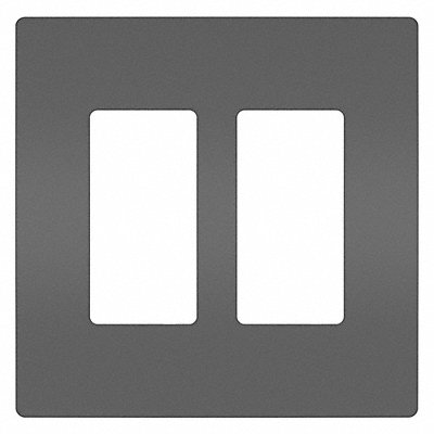 Rocker Wall Plate Smooth Plastic Black