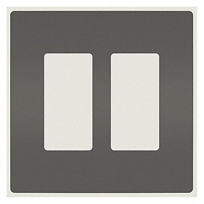 Rocker Wall Plate Smooth Plastic Black