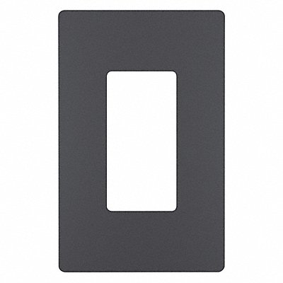 Rocker Wall Plate Smooth Plastic Gray