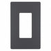 Rocker Wall Plate Smooth Plastic Gray