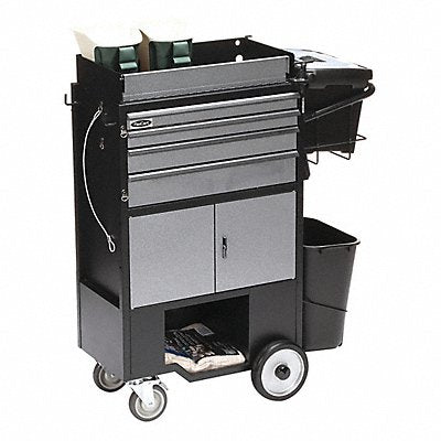 Black Light Duty Tool Utility Cart