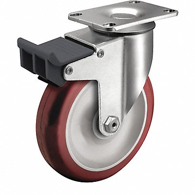 Plate Caster Swivel 3-1/2 Wheel Dia