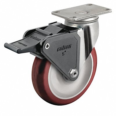 Plate Caster Swivel 5 Wheel Dia