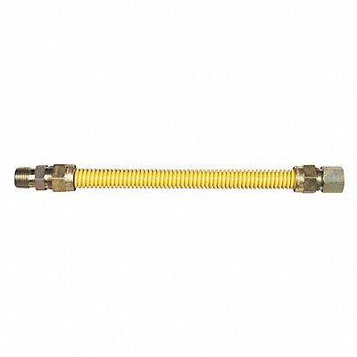 Gas Connector Hose 3/8 Dia Yellow