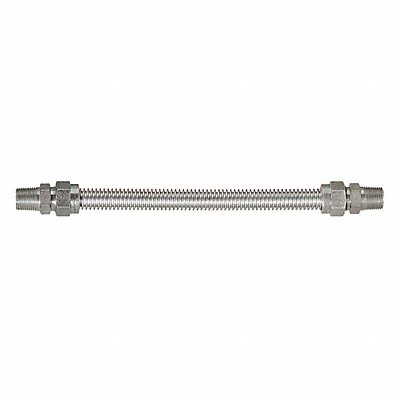 Gas Connector Hose 3/8 Dia Silver