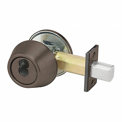 Deadbolt Cylindrical Dark Bronze Finish