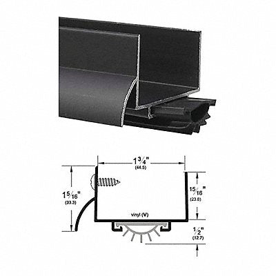 Door Shoe Vinyl Insert 1-3/4 W 36 L