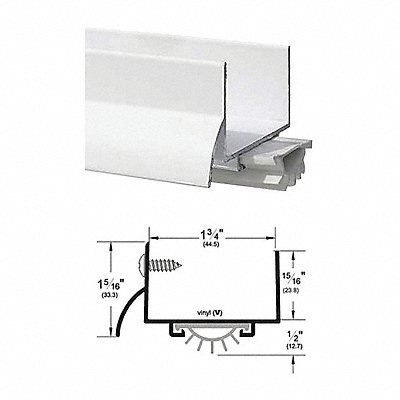 Door Shoe Vinyl Insert 1-3/4 W 36 L