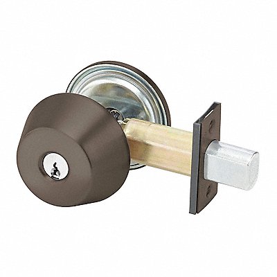 Deadbolt Cylindrical Dark Bronze Finish