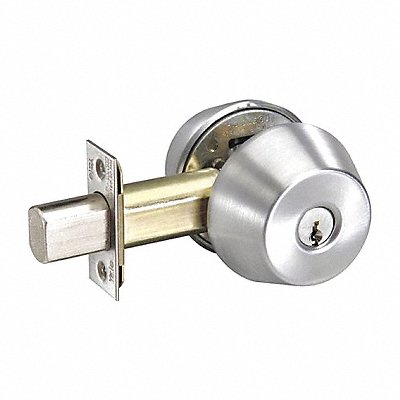 Deadbolt Cylindrical Satin Chrome Finish