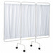 Privacy Screen w/Casters 3 Panel White