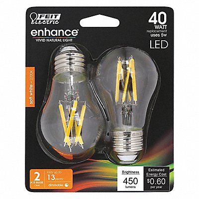 LED 5 W A15 Medium Screw (E26) PK2