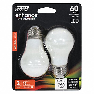 LED 8 W A15 Medium Screw (E26) PK2