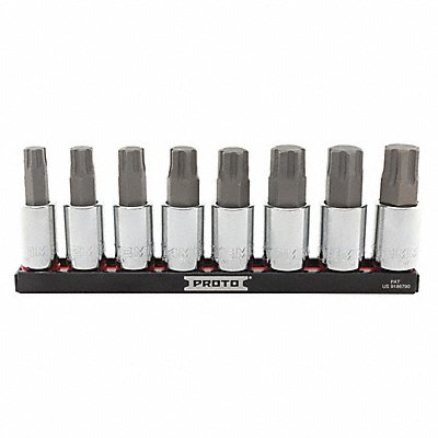 Socket Bit Set Steel DrSz 1/2 in