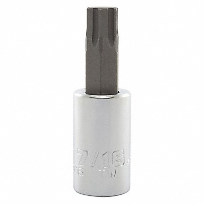 Socket Bit Steel 1/2 in TpSz 7/16 in