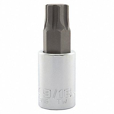 Socket Bit Steel 1/2 in TpSz 9/16 in