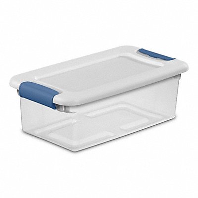 Storage Tote Clear/White Polypropylene